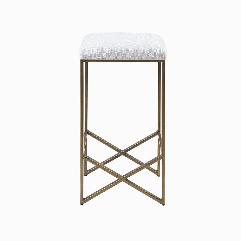 Backless Upholstered Counter Bar Stool 26\