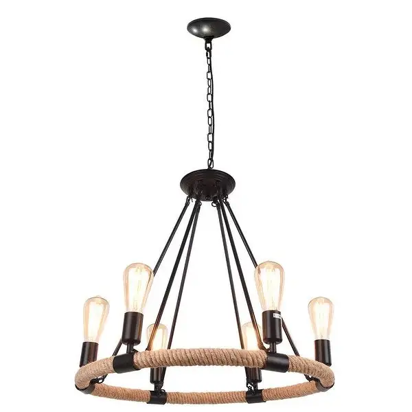 Modern Farmhouse Wagon Wheel Light Fixture Shopping - The Best Deals on Chandeliers