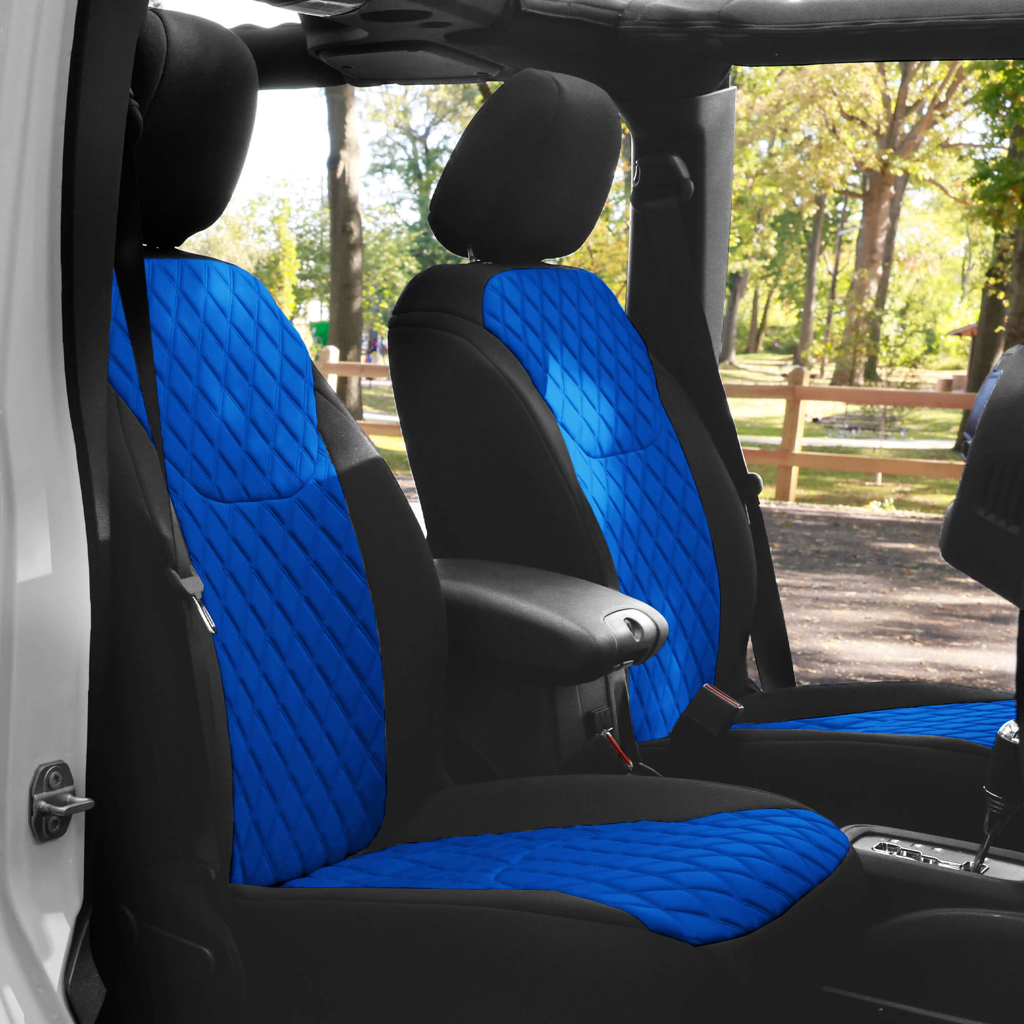 FH Group Neoprene Waterproof Custom Fit Car Seat Covers for 2007-2018 Jeep Wrangler JK 4DR Front Set