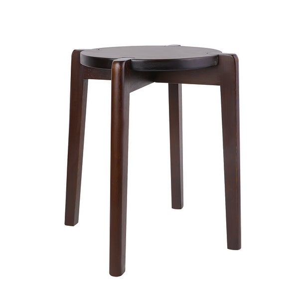 2/4Pcs Solid Wood Stools Backless Chair Side Table Plant Stand 17.7