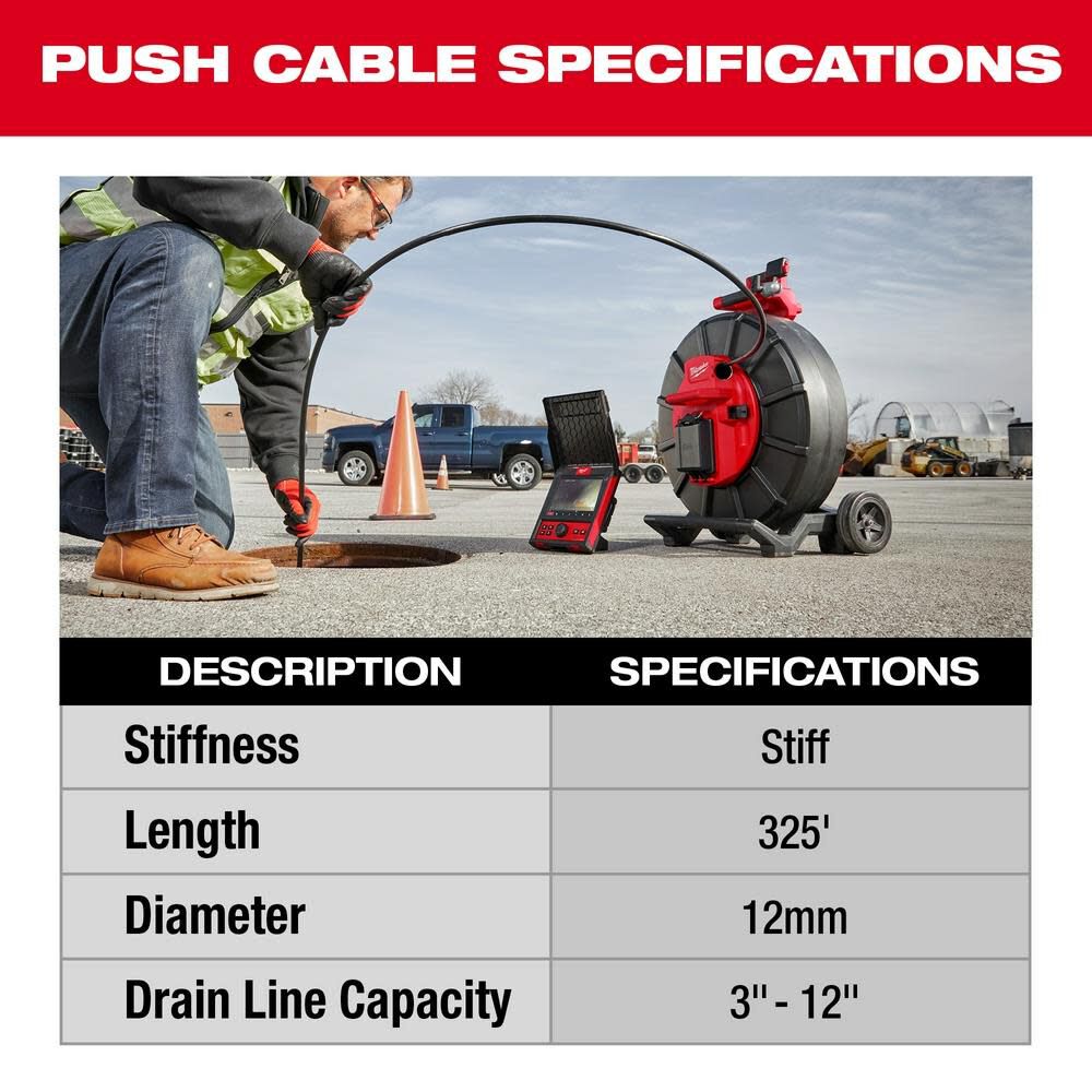 Milwaukee M18 325' Stiff Pipeline Inspection Reel 2976-20 from Milwaukee