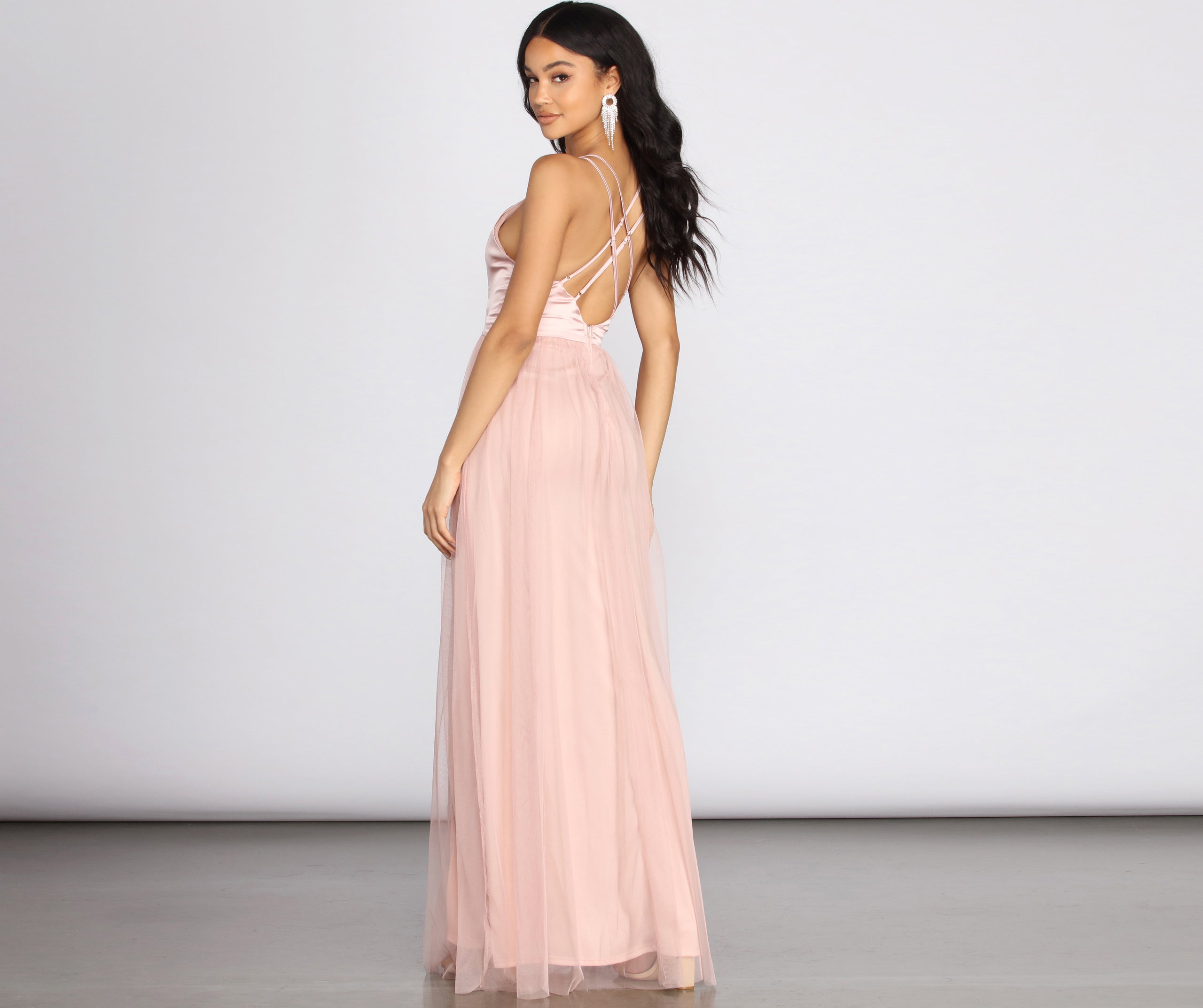 Haisley Formal Tulle And Satin Dress