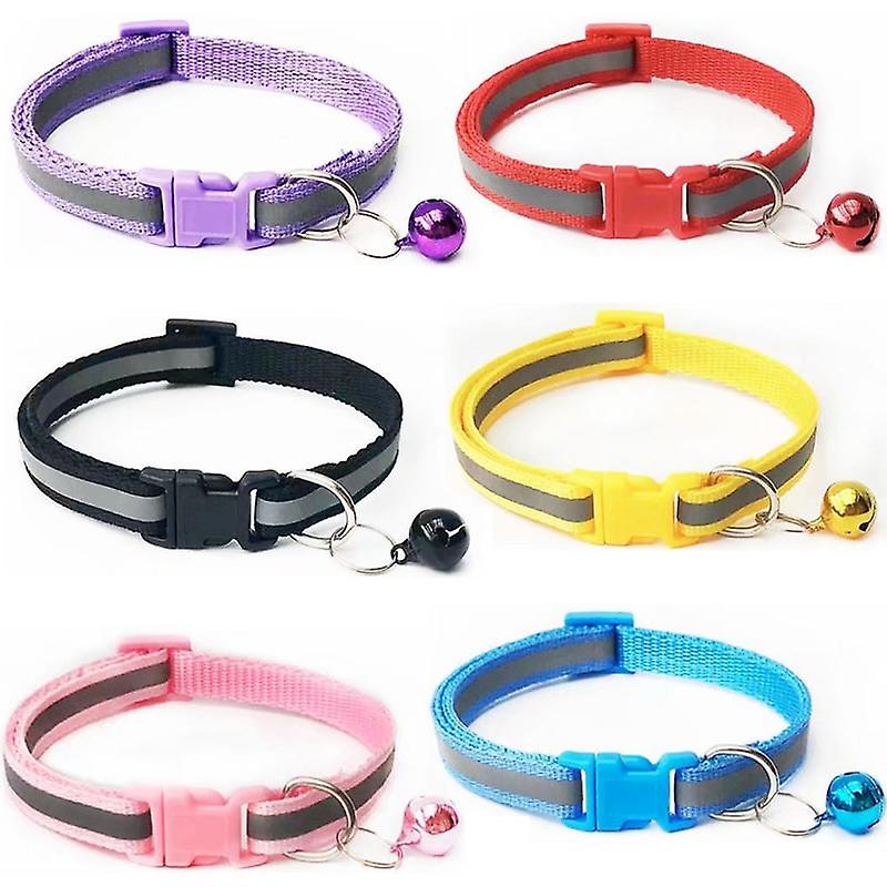 Nylon Pet Collar For Cat Dog Reflective Collar Anti-lost Colorful Pet Supplies Adjustable Cat