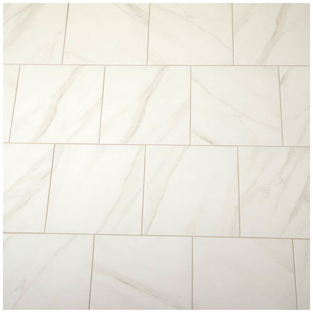 Daltile Selwyn Bianco Calacatta 12 in. x 12 in. Glazed Porcelain Floor and Wall Tile (14.55 sq. ft.  Case) SL601212HD1P6