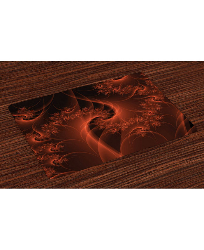 Ambesonne Burnt Place Mats Set of 4