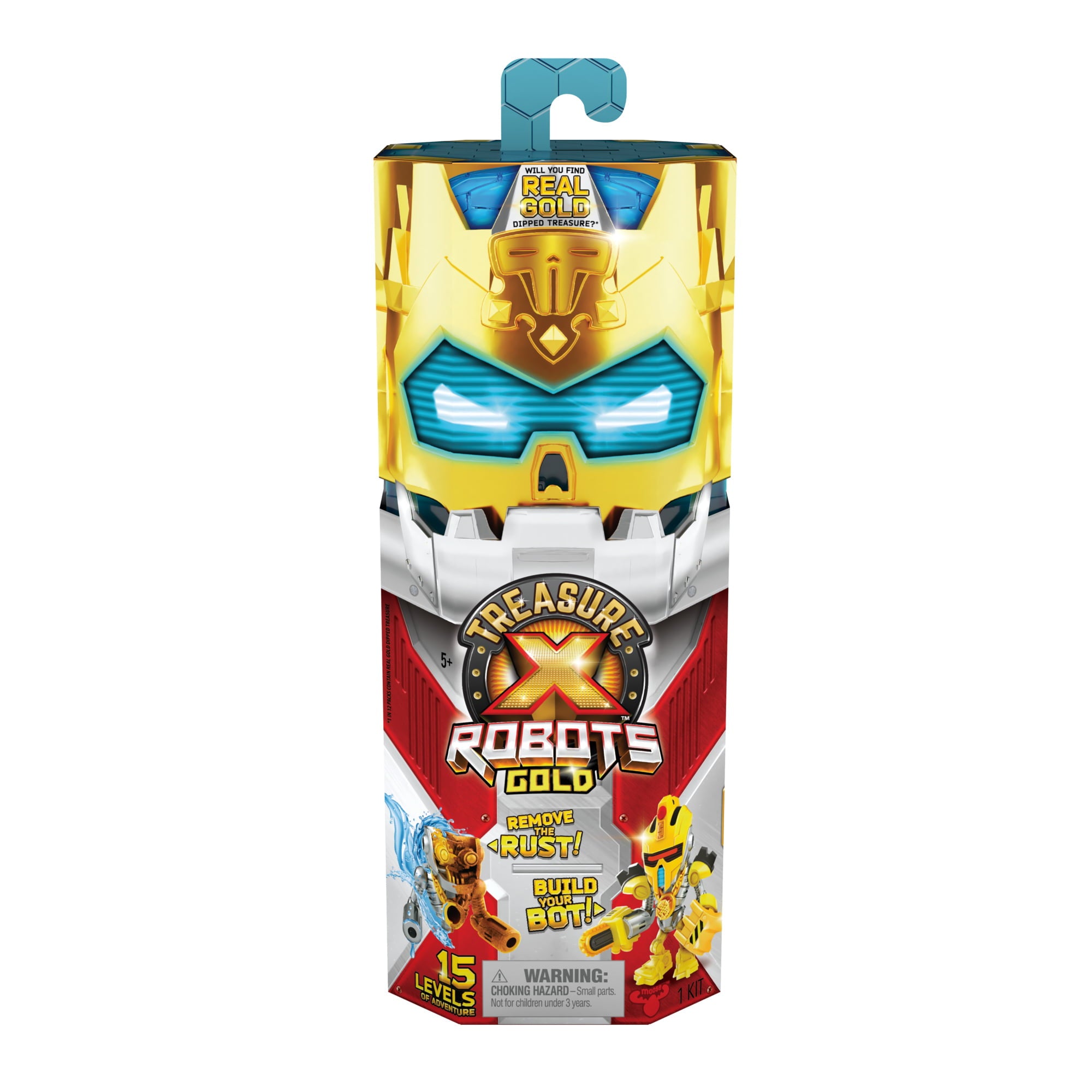 Treasure X Robots Gold - 6 Robots To Discover. Remove The Rust， Build Your Bot. 15 Levels Of Adventure. Will You Find Real Gold Dipped Treasure?， Boys， Toys For Kids， Ages 5+， Styles May Vary