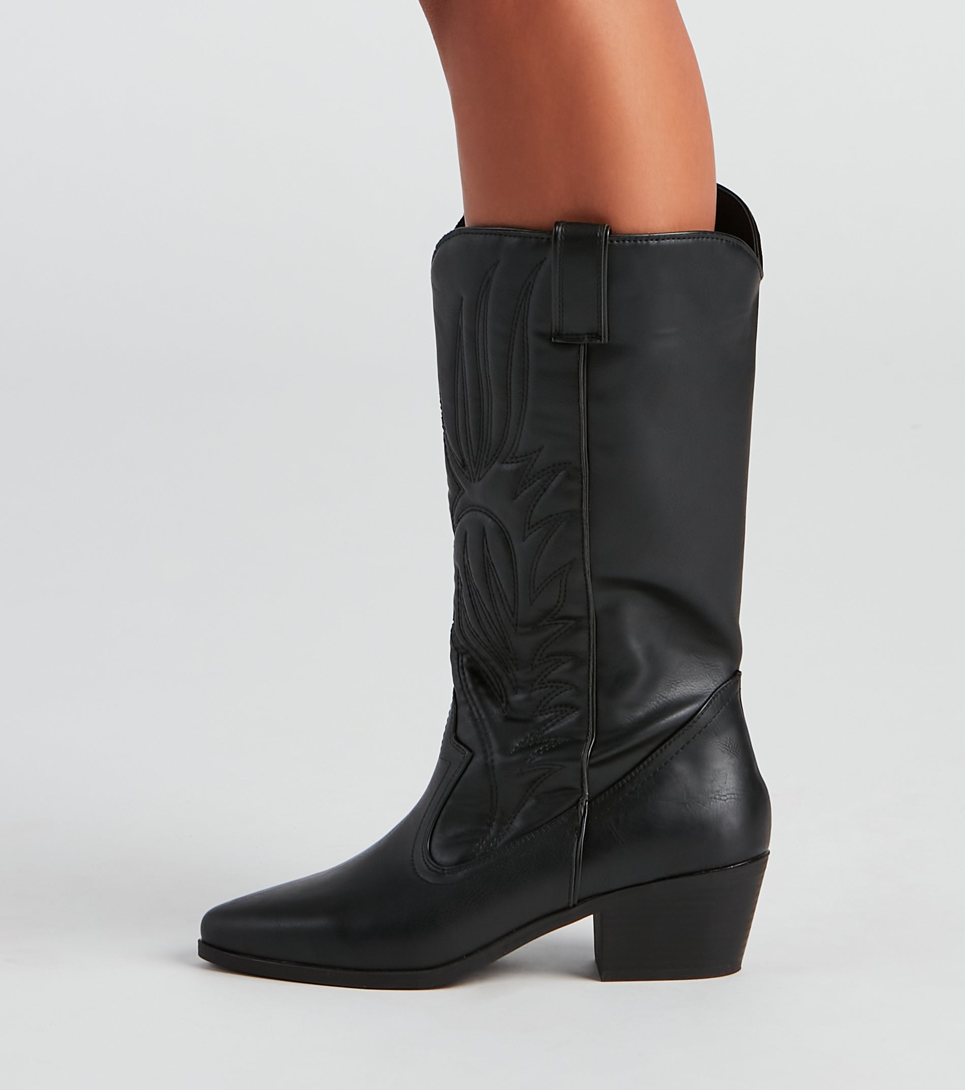 Western Roots Faux Leather Cowboy Boots