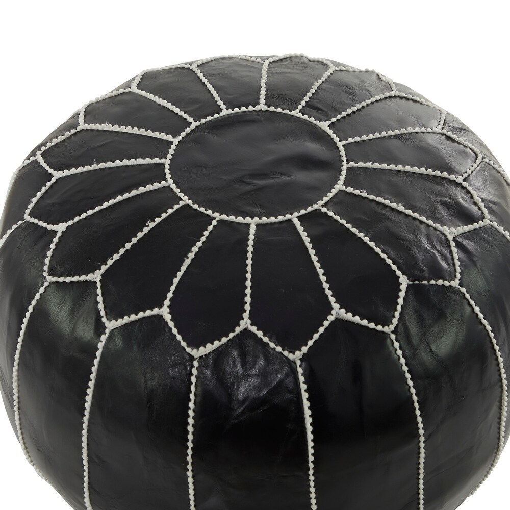 Leather Bohemian Pouf