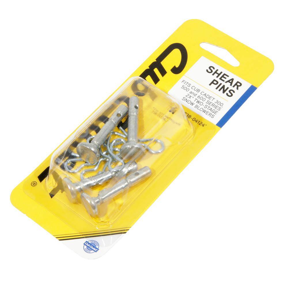 Cub Cadet Original Equipment Shear Pins for All Cub Cadet 2X Two Stage Snow Blowers (Set of 4) 490-241-C063