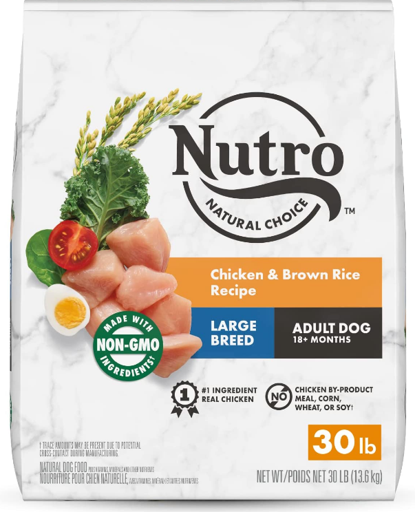 NUTRO NATURAL CHOICE Large Breed Adult Dry Dog Food Chicken and Brown Rice Recipe 13 Pound (Pack of 1)