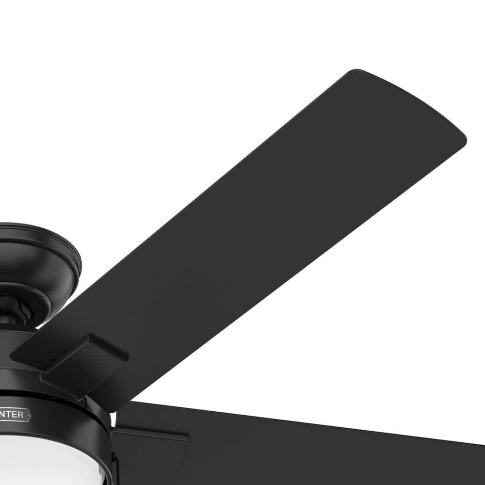 Hunter Zeal 52 in Indoor Matte Black Ceiling Fan with Light Kit