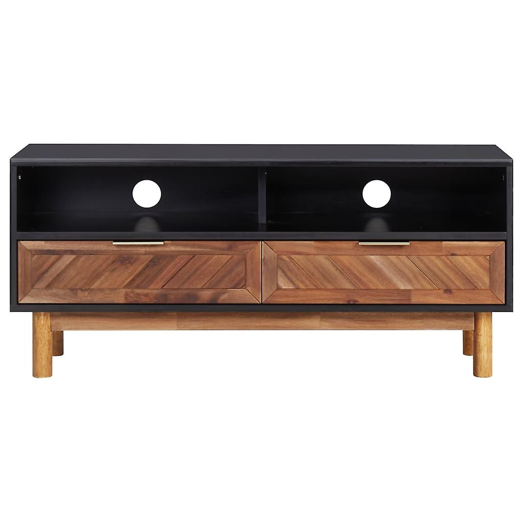 Tv Cabinet 100x35x45 Cm Solid Acacia Wood And Mdf