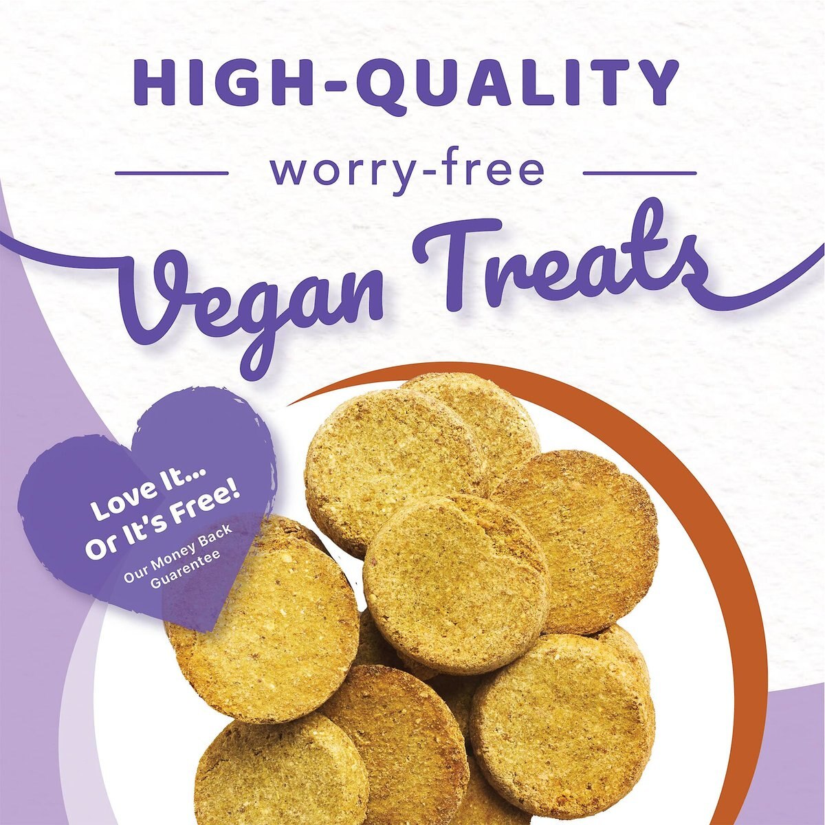 Halo Healthsome Garden of Vegan Sweet Potato， Carrot and Quinoa Cookie Dog Treats， 8-oz bag