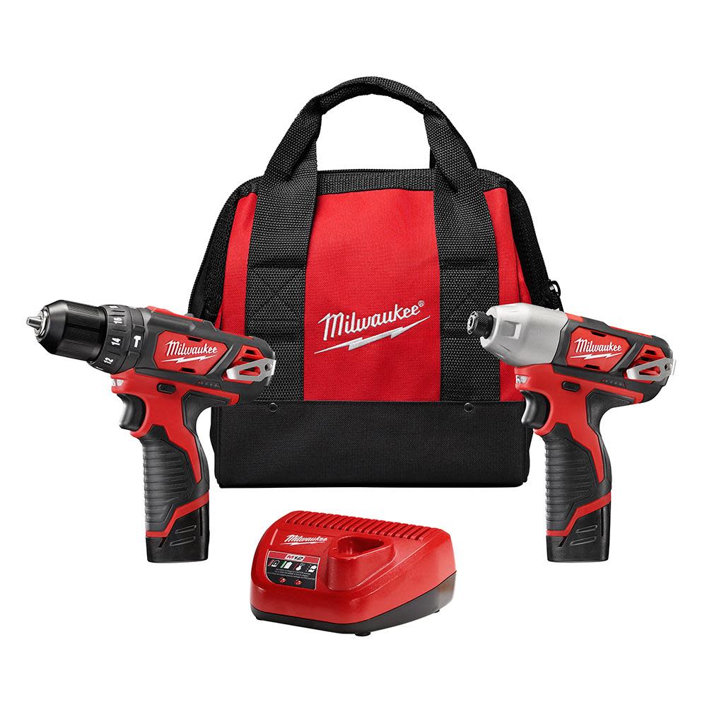 Milwaukee M12 12V Hammer Drill/Impact Driver Combo Kit 2 Tool 2497-22 from Milwaukee