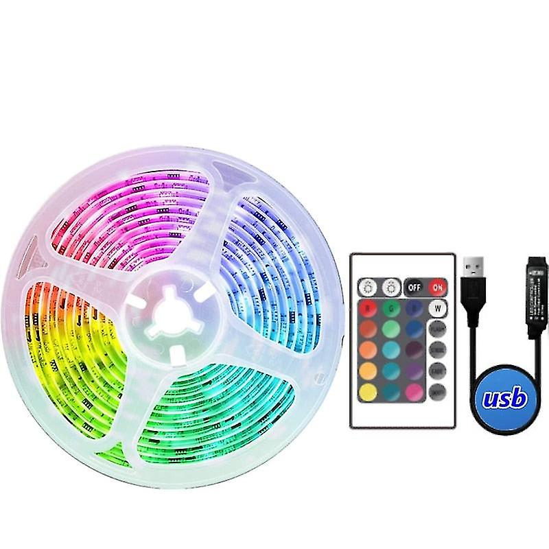 Usb 1m-5m Led Strip Light Rgb 5v 5050 Ir Controller  2835 Flexible Diode Suitable For Party Living Room Decor Luces Holiday Gift