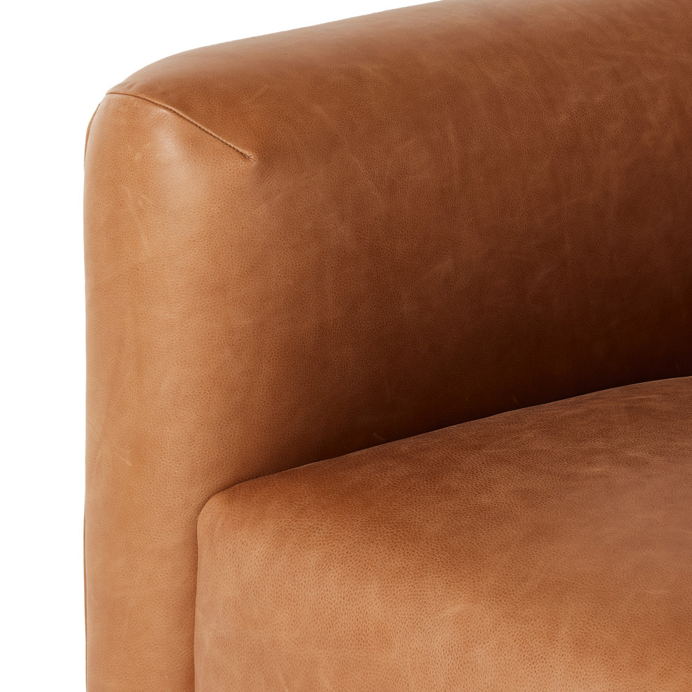 Wellborn Swivel Chair Palermo Cognac   Contemporary   Armchairs And Accent Chairs   by Zin Home  Houzz