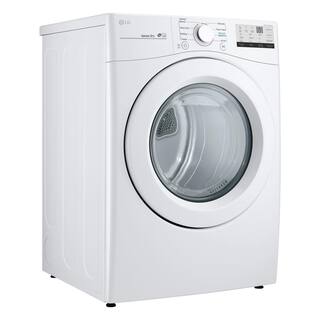 LG 7.4 Cu. Ft. Vented Stackable Gas Dryer in White with Sensor Dry DLG3401W