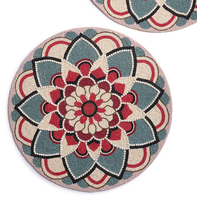 Tangier Beaded Placemats， Set of 2