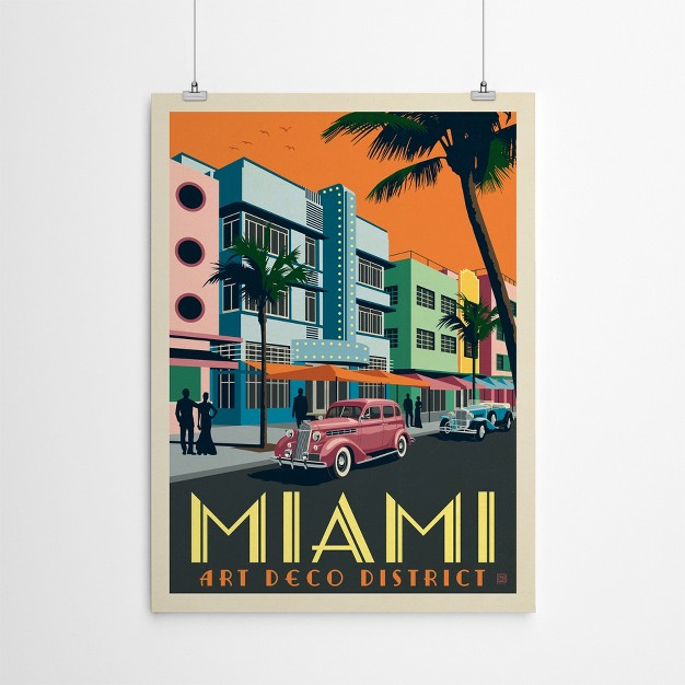 Americanflat Vintage Architecture Usa Miami Art Deco District By Anderson Design Group Poster