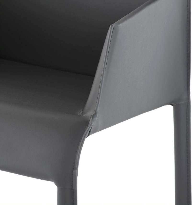 Leather Arm Chair  Modern Dining Chair  Leather Guest Chair   Contemporary   Dining Chairs   by mod space furniture  Houzz