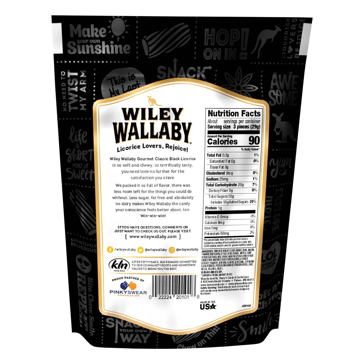 Wiley Wallaby Classic Black Licorice 7.05oz