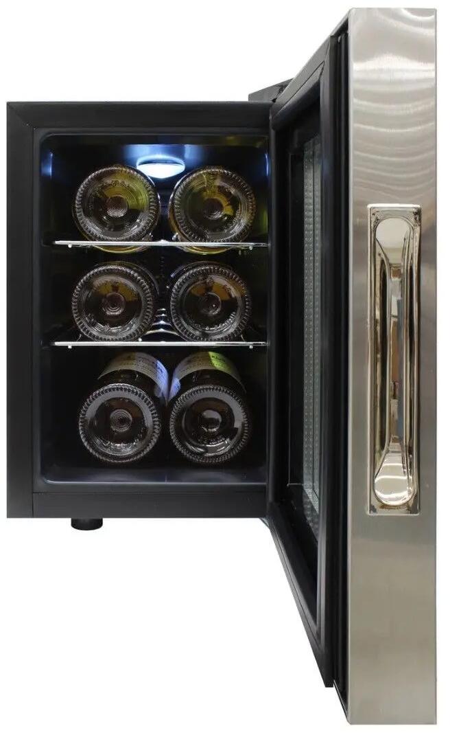 Element by Vinotemp EL6SILST 10 Inch Silver Wine Cooler