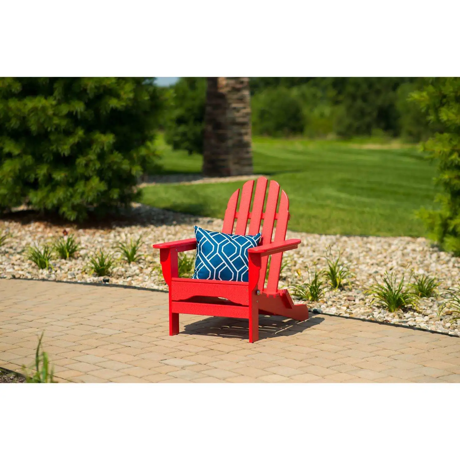 Durogreen Tangent Classic Red HDPE Frame Adirondack Foldable Chair