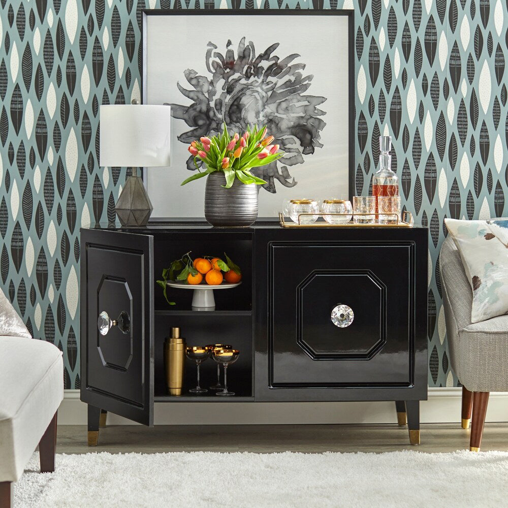 angelo:HOME TV Console/Buffet Cabinet - Jaslene (black)