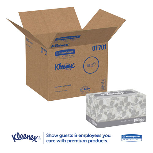 Kimberly-Clark Kleenex Hand Towels | Pop-Up Box， Cloth， 9 X 10 ½， 120