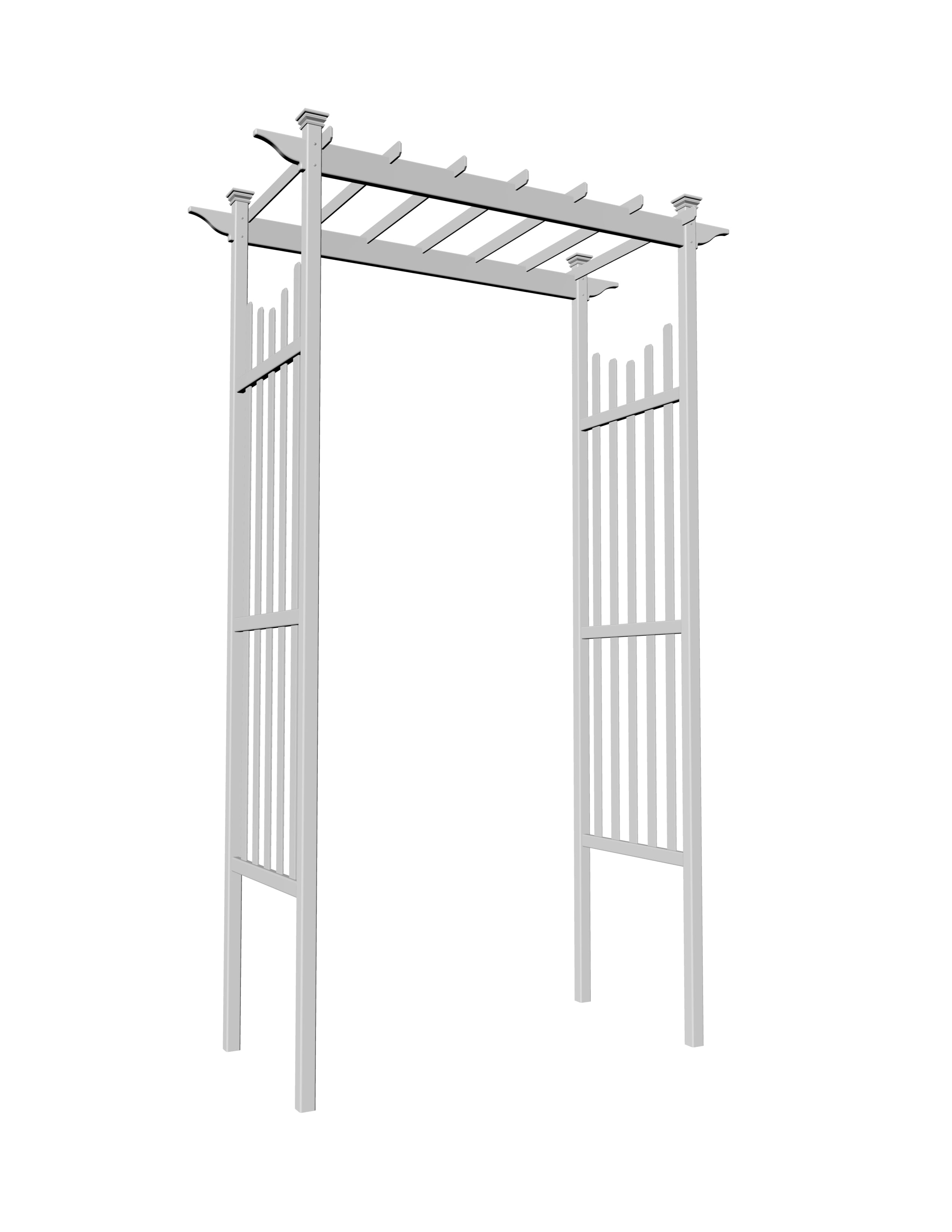 Vita 45" x 83.75" Cardiff Vinyl Arbor, White, VA78100