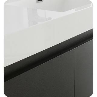 Fresca Mezzo 60 in. Modern Wall Hung Bath Vanity Cabinet Only in Black FCB8041BW