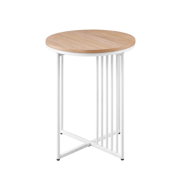 Middlebrook Metal-Slat Round Side Table