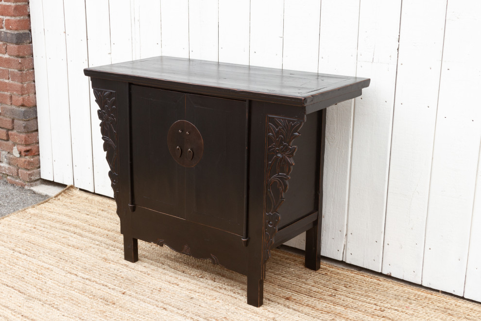 Antique Ming Style Black Cabinet   Asian   Accent Chests And Cabinets   by De cor  Houzz