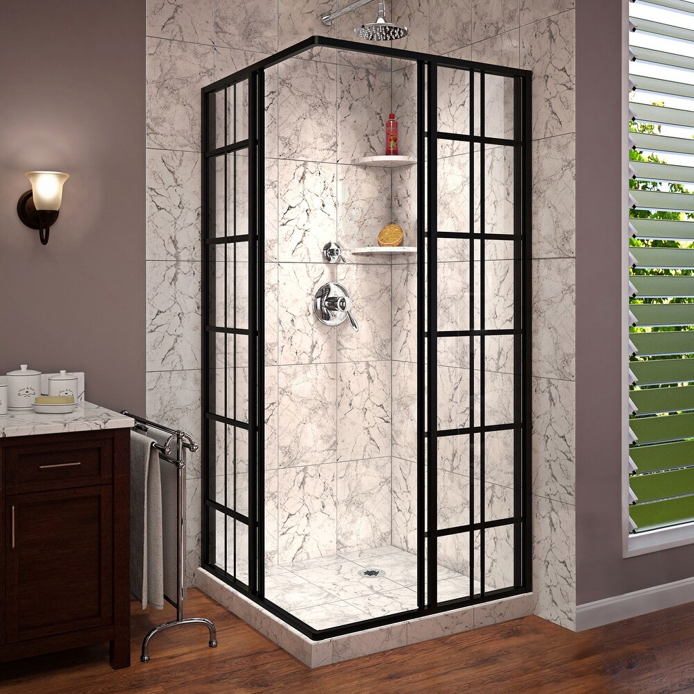 DreamLine French Corner 40 1/2 in. D x 40 1/2 in. W x 72 in. H Framed Sliding Shower Enclosure   40.44\