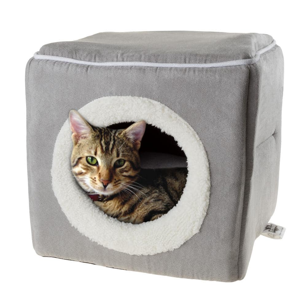 Petmaker Small Grey Cozy Cave Pet Cube HW3210097