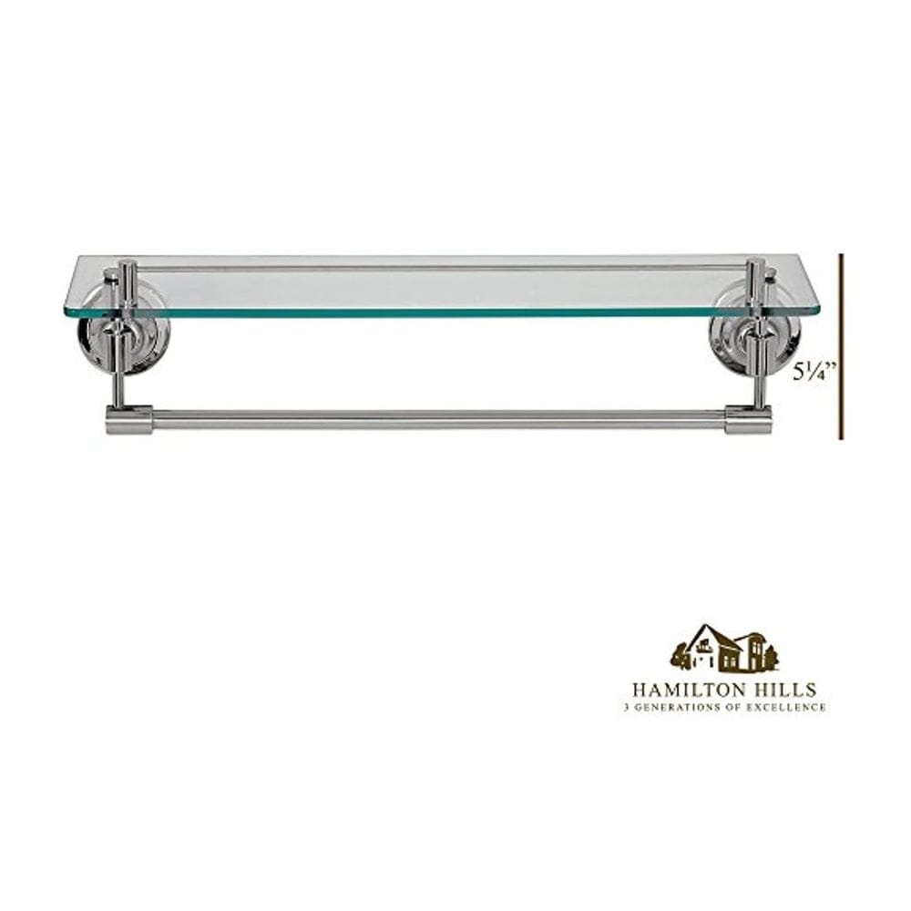 Classical Design Polished Chrome Glass Shelf