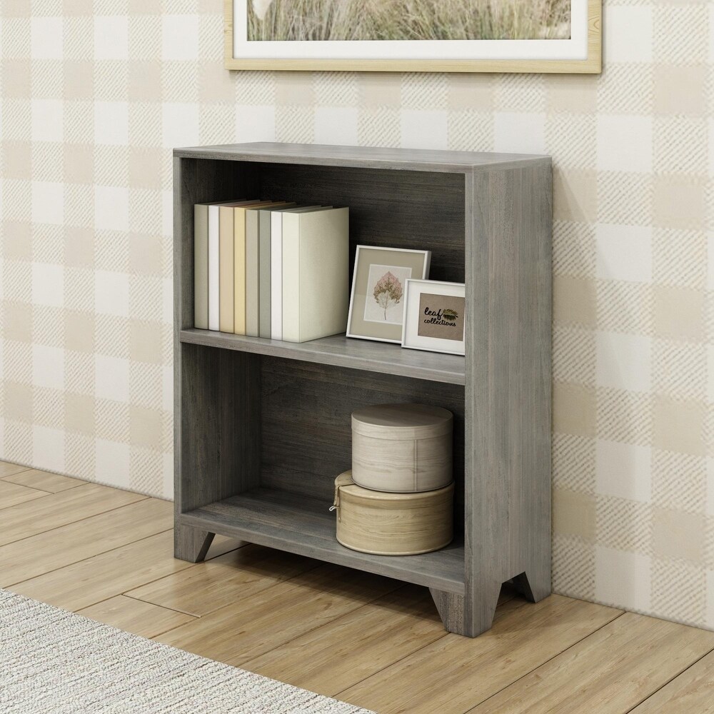 Max and Lily Farmhouse 2 Shelf Bookcase   28.5” L x 10.75” W x 32.75” H