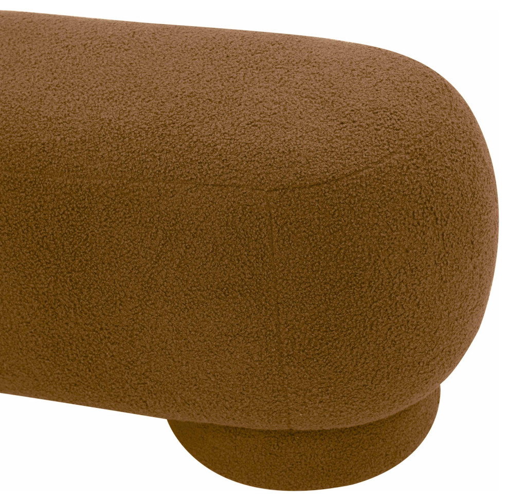 Mara Vegan Shearling Ottoman   Contemporary   Footstools And Ottomans   by TOV Furniture  Houzz