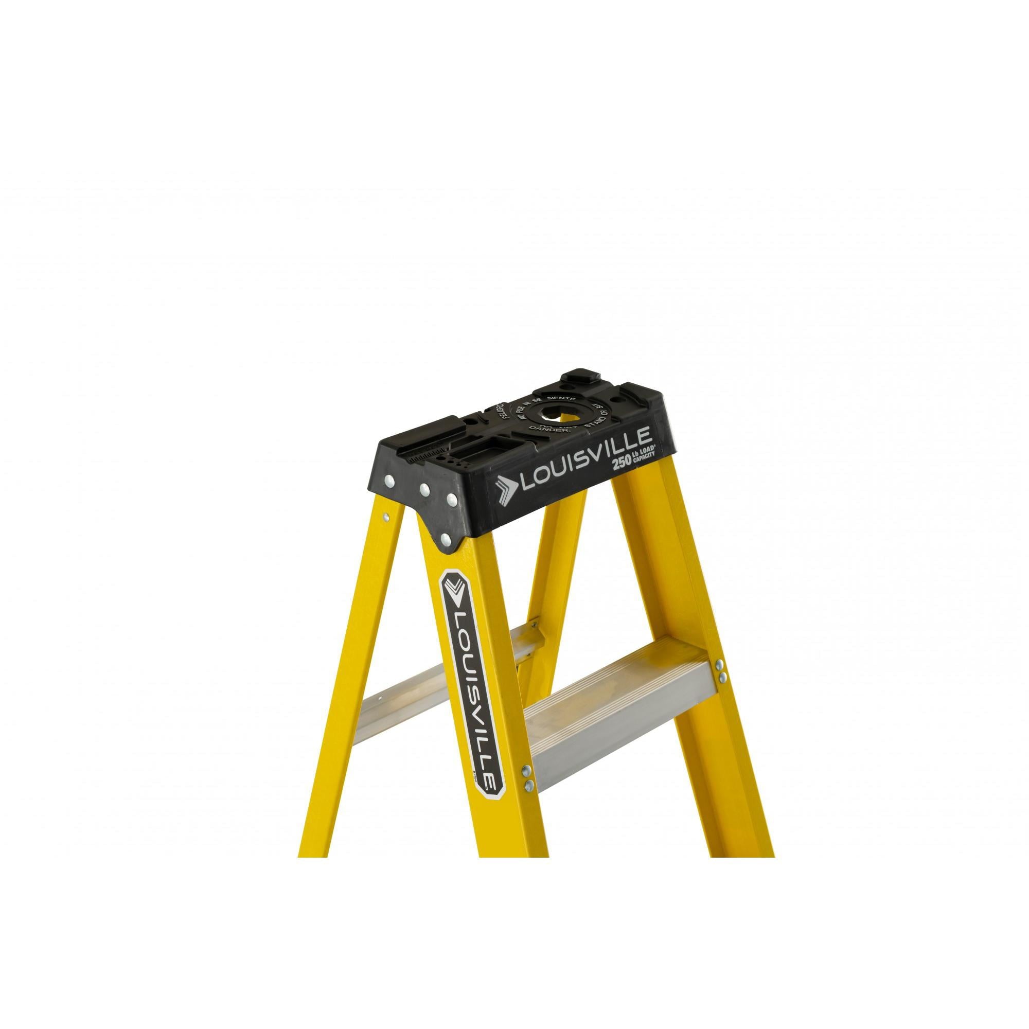 Louisville Ladder 8' Fiberglass Step Ladder, 12' Reach, 250 lbs Load Capacity, W-3118-08