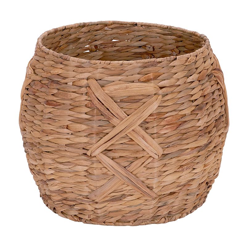 Household Essentials X-Weave Round Wicker Floor Basket