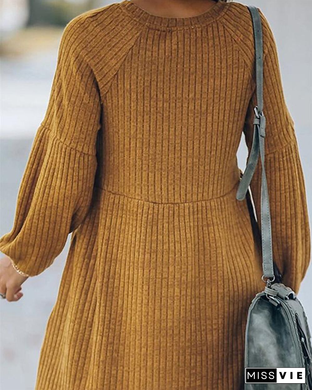 Knitted Long Sleeve Dress