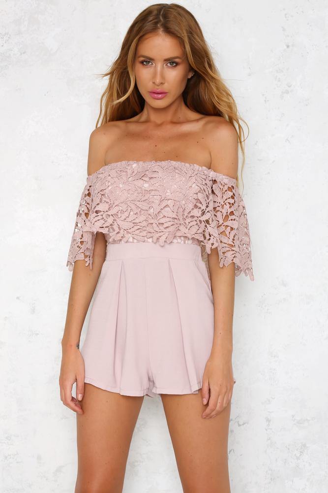 Hang Tight Romper Blush