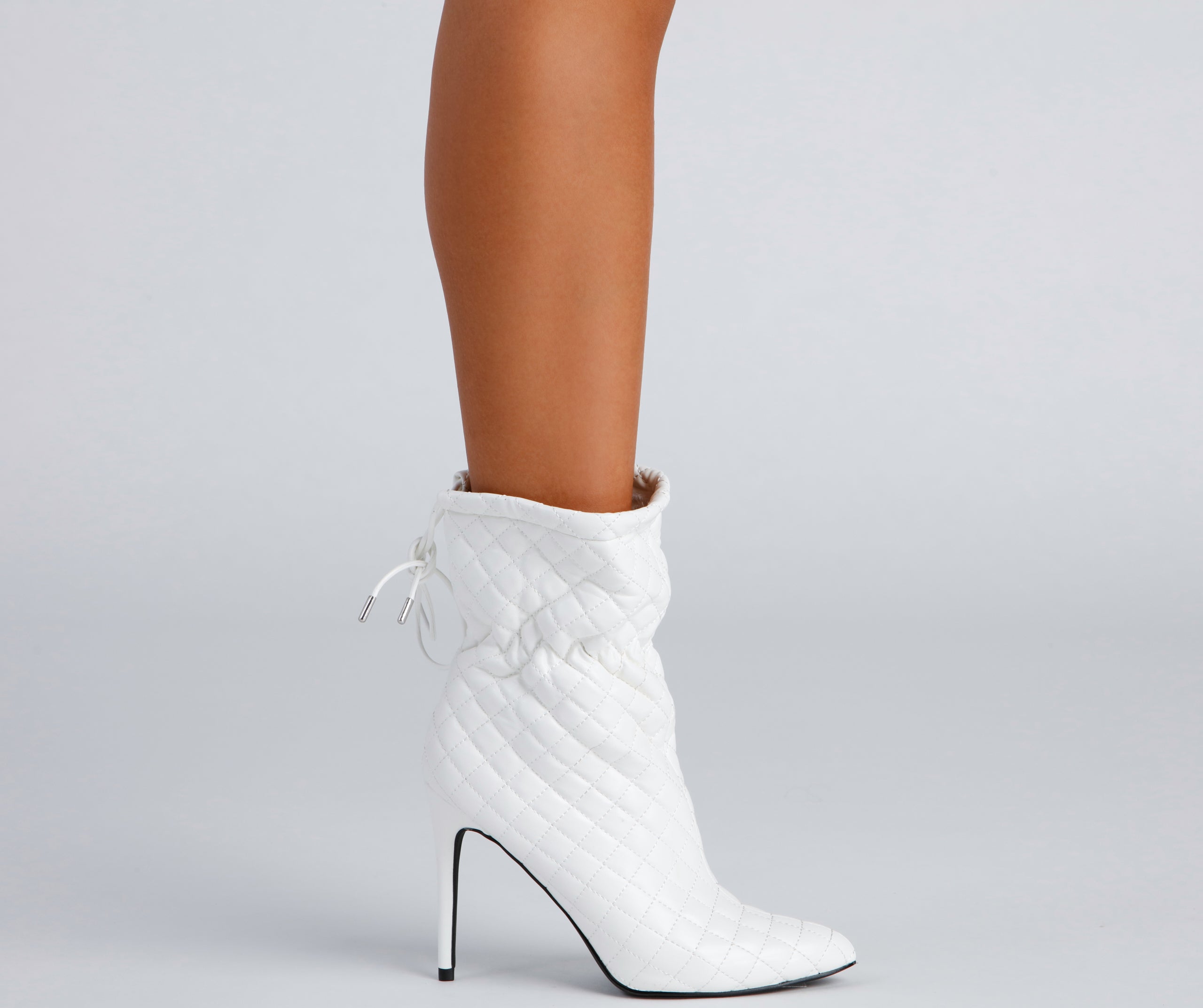 Fashion Puff Quilted Stiletto Booties