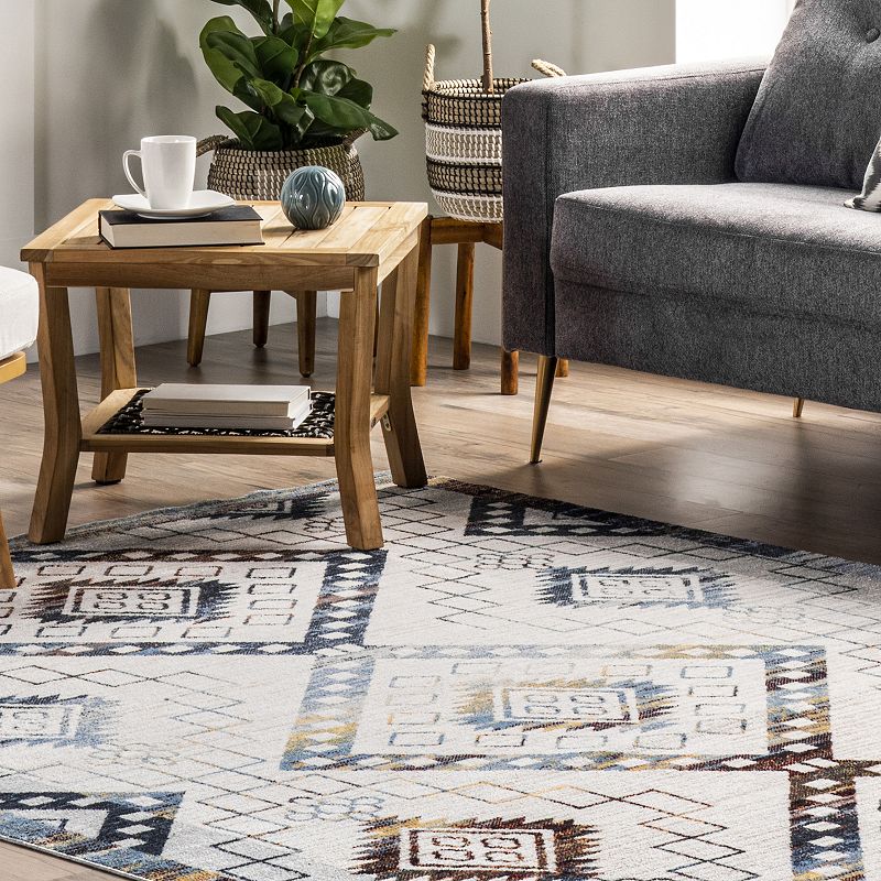 nuLoom Kajal Machine Washable Southwestern Geometric Area Rug