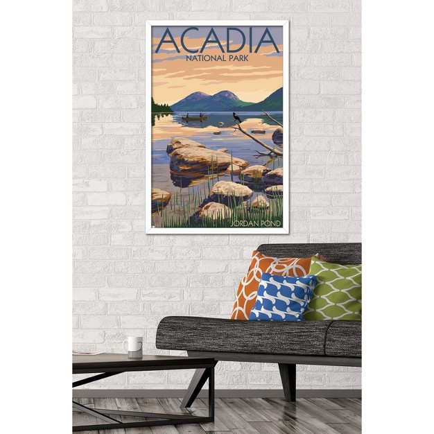 Trends International Lantern Press Acadia National Park Maine Jordan Pond Framed Wall Poster Prints