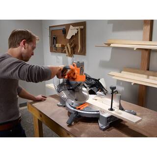 RIDGID 15 Amp Corded 12 in. Dual Bevel Miter Saw with LED Cutline Indicator R4123