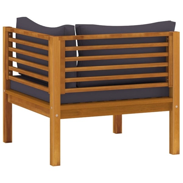 2-Seater Patio Sofa with Cushion Solid Acacia Wood - Overstock - 36079456