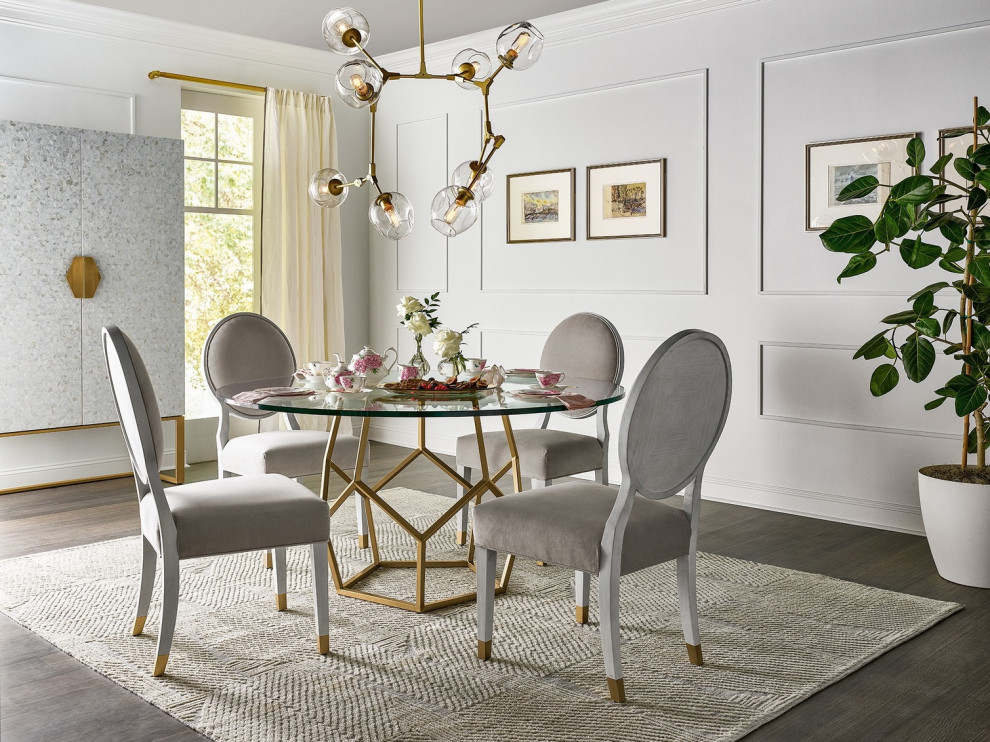 Miranda Kerr Oval Back Dining Wood Side Chair  Set of 2  White   Transitional   Dining Chairs   by Universal Furniture Company  Houzz