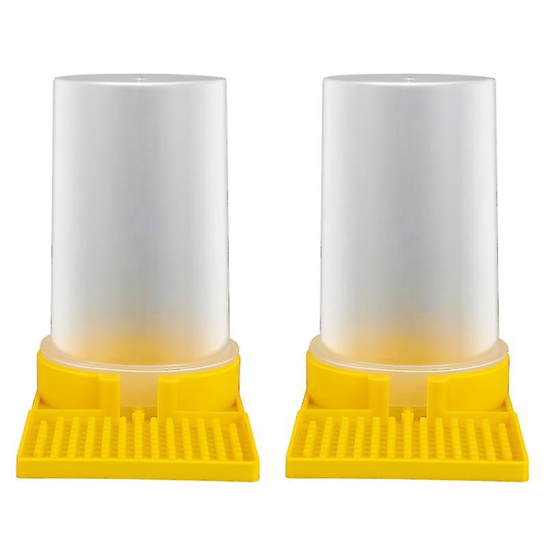 Miman Hemoton 2pcs Bee Feeder Beehive Beekeeping Water Dispenser Honey Beehive Entrance Feeder Beekeeper Tools