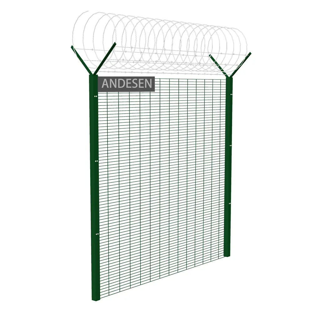 Easily Assembled Factory Supply PVC Coating High Security Customized 358 Welded Panel Security Anti Climb Wire Fence for Airport